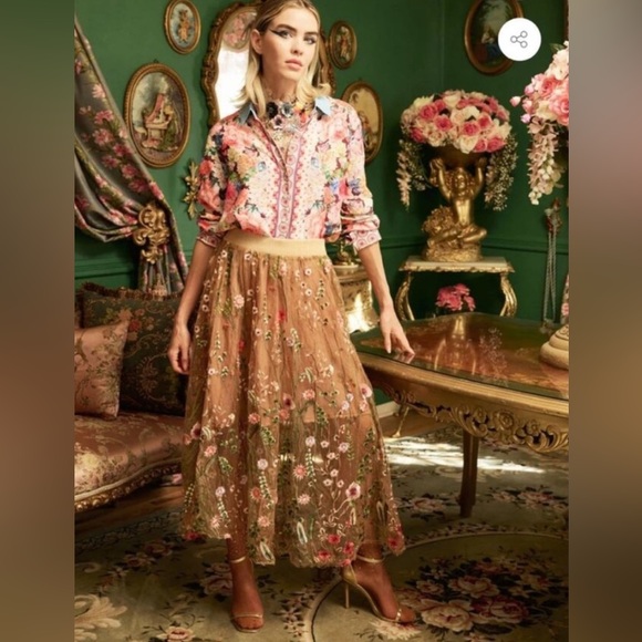 NWT Anthropologie Aratta Silent Journey Field Maxi Skirt - Picture 5 of 6